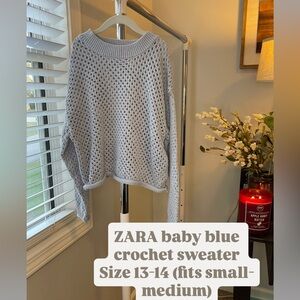 Zara Light Blue Knit Sweater